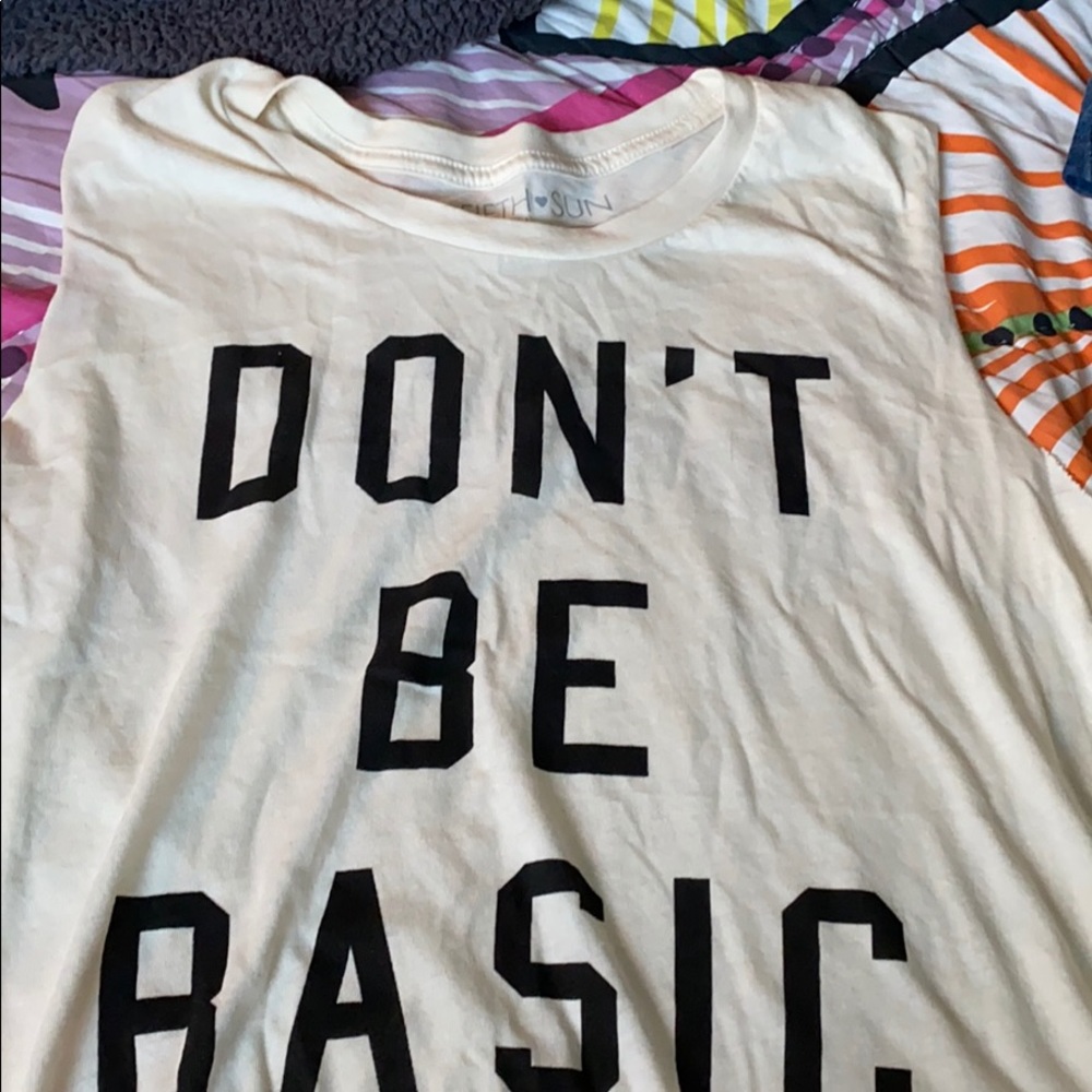 Cream DONT BE BASIC tank top size large